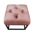 Pufa tapicerowana Chesterfield Loft ławka postawa metalowa tapicerowana - zdjęcie 4