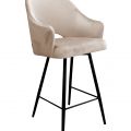 Hoker krzesło barowe tapicerowane Velvet podstawa metalowa
